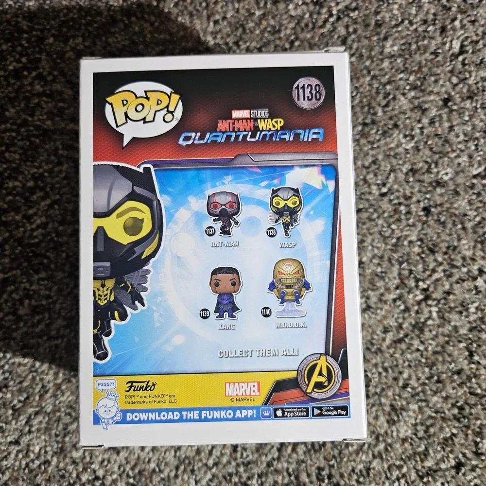 Funko Pop Marvel Ant-Man and The Wasp Quantumania Wasp 1138 Bobble-Head Figure